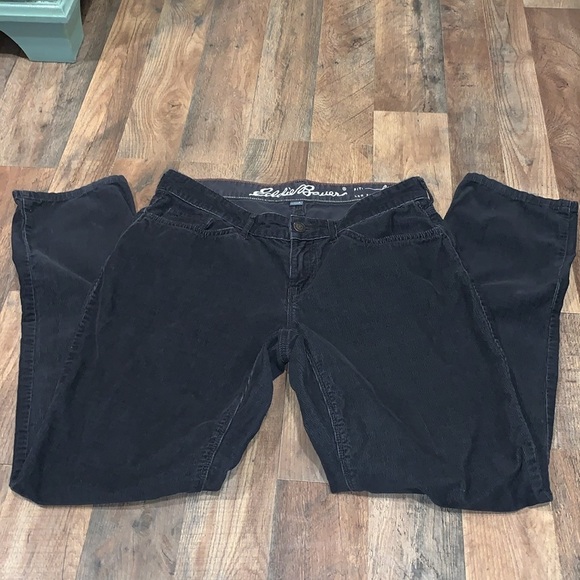 Eddie Bauer Boyfriend Relaxed Black Corduroy Pants.  Size 8. - Picture 9 of 9